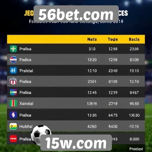 Estatísticas de jogos populares disponíveis em 56bet